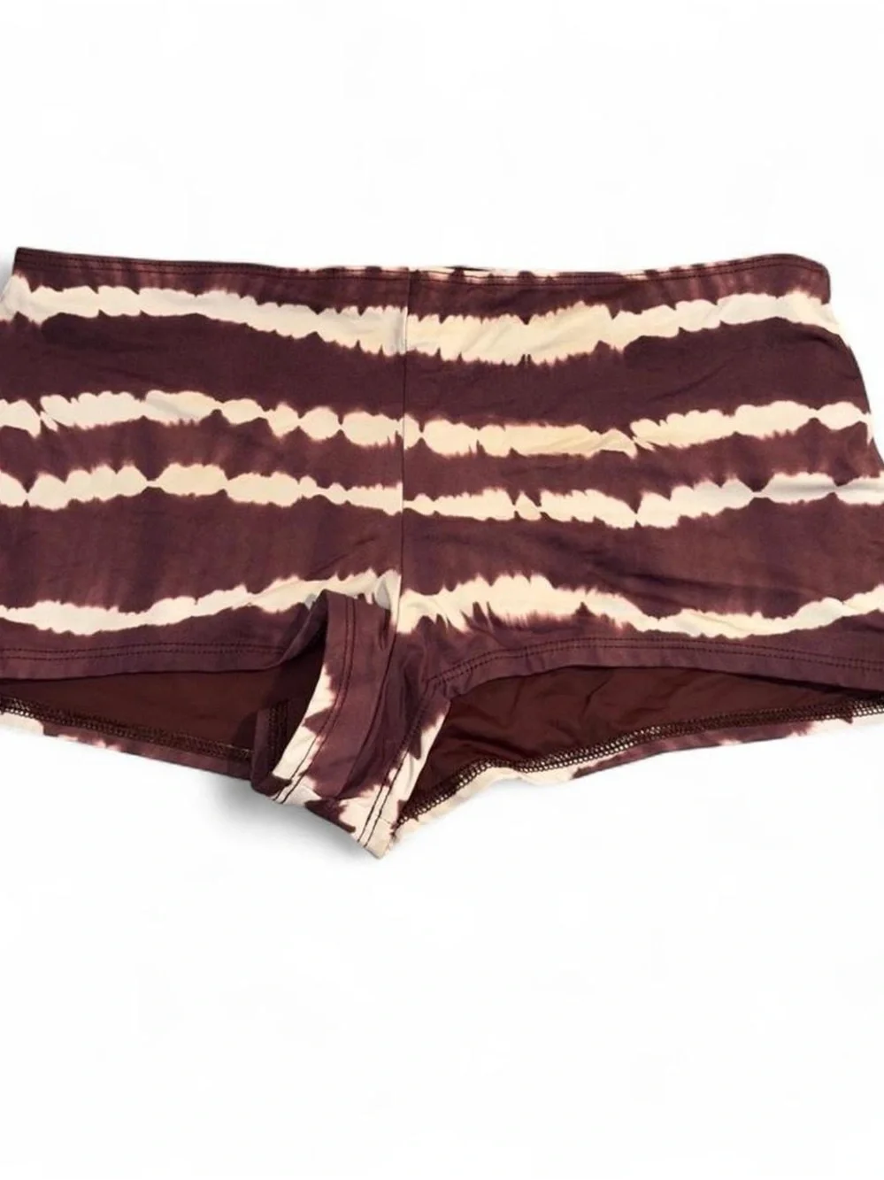 Frankie's Bikinis Brown & White Tie-Dye Swim Shorts